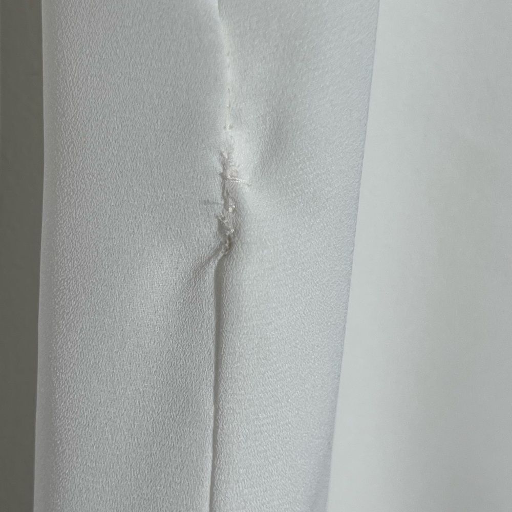 Alexis White Tie Neck Ruffle Sleeveless Blouse - Picture 5 of 8